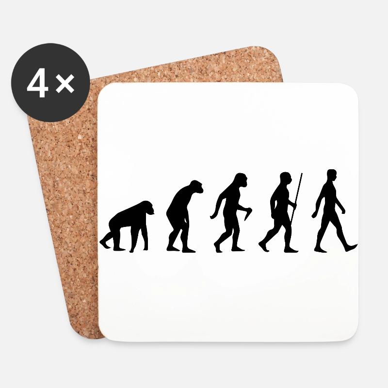 evolution - Coasters (set of 4) - white