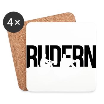 rudern - Untersetzer (4er-Set) - Weiß - Vorne