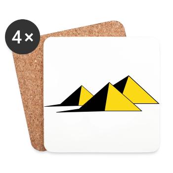 The Pyramids - Coasters (set of 4) - white - Front