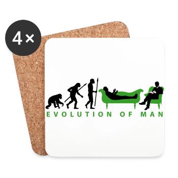 evolution_therapeut_psychologe_11_2016_c - Untersetzer (4er-Set) - Weiß - Vorne