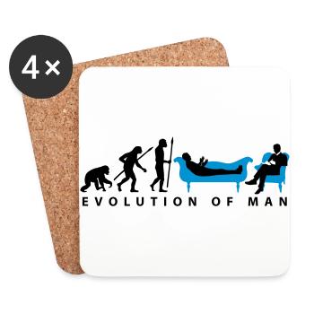 evolution_therapeut_psychologe_11_2016_a - Untersetzer (4er-Set) - Weiß - Vorne