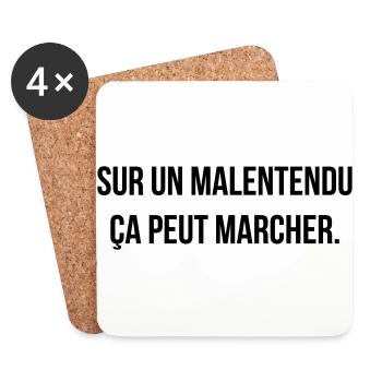 Cinéma / Citation / Série télé / Geek - Dessous de verre (lot de 4) - blanc - Devant