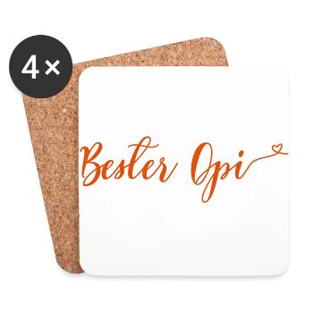 bester_opi - Untersetzer (4er-Set) - Weiß - Vorne