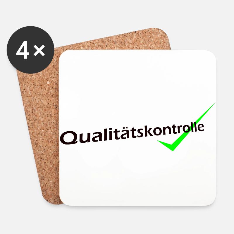Qualitätskontrolle - Untersetzer (4er-Set) - Weiß