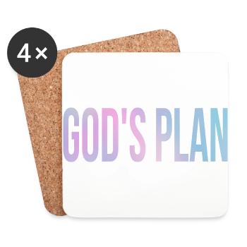 God's Plan - Dessous de verre (lot de 4) - blanc - Devant