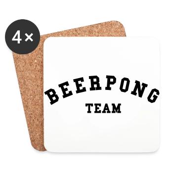 BEERPONG TEAM - Coasters (set of 4) - white - Front