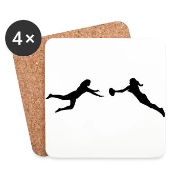 Ultimate Frisbee - Women - Untersetzer (4er-Set) - Weiß - Vorne