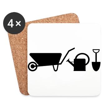 Garten - Untersetzer (4er-Set) - Weiß - Vorne