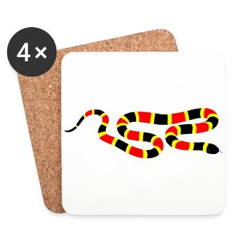 Snake - Untersetzer (4er-Set) - Weiß - Vorne