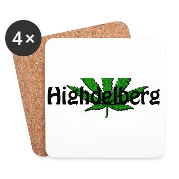 Highdelberg/ Heidelberg - Untersetzer (4er-Set) - Weiß - Vorne