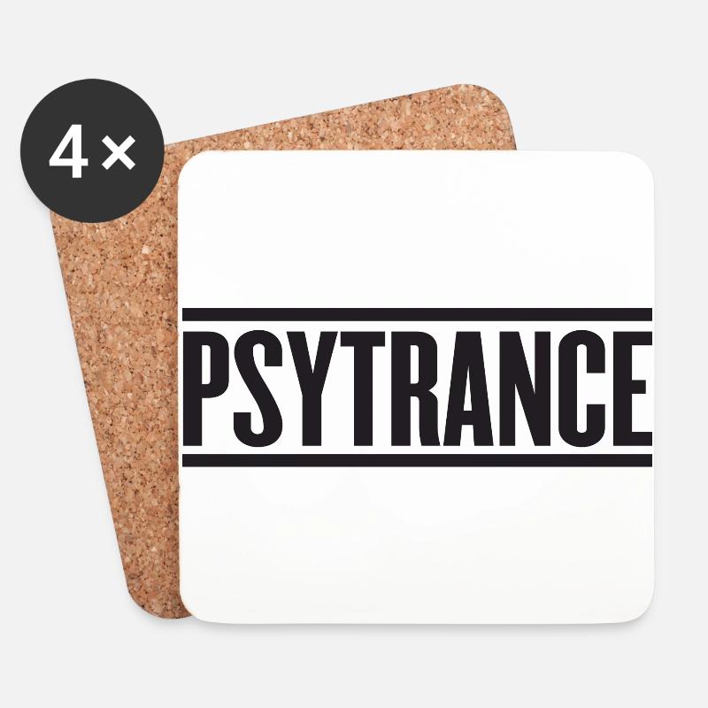 Psytrance - Untersetzer (4er-Set) - Weiß