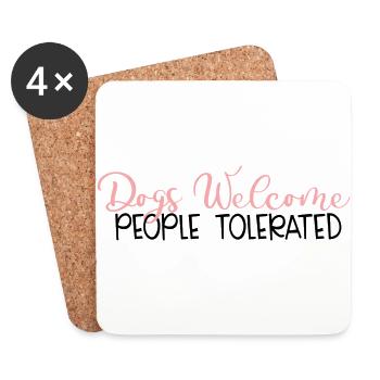 Dogs Welcome - Coasters (set of 4) - white - Front