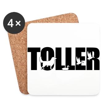 Duck Toller - Untersetzer (4er-Set) - Weiß - Vorne