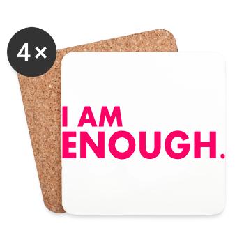 I am enough - Untersetzer (4er-Set) - Weiß - Vorne