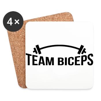 TEAM BICEPS - Dessous de verre (lot de 4) - blanc - Devant