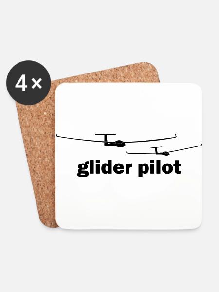 glider pilot - Untersetzer (4er-Set) - Weiß