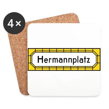 Hermannplatz NEUKÖLLN - Untersetzer (4er-Set) - Weiß - Vorne