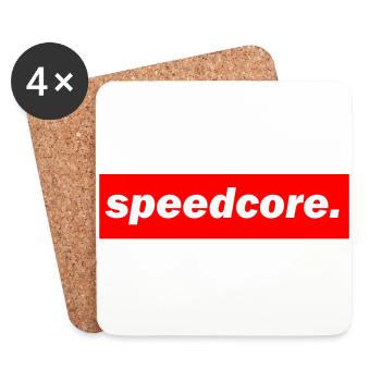 techno mischpult red bass bpm speedcore - Untersetzer (4er-Set) - Weiß - Vorne