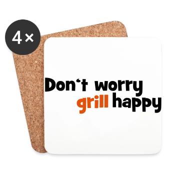 grillen - Untersetzer (4er-Set) - Weiß - Vorne