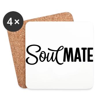 SoulMATE Soulmate partner look gift - Coasters (set of 4) - white - Front