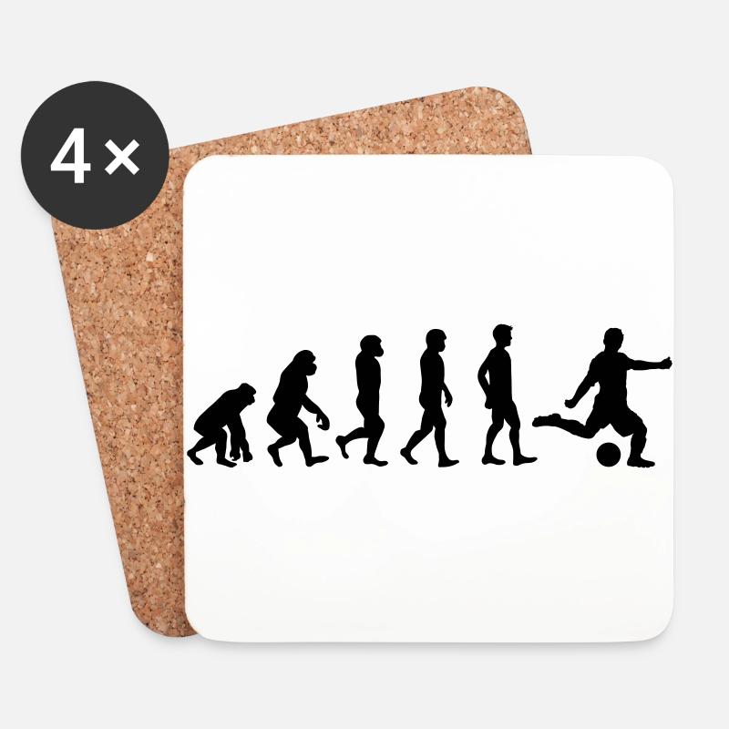 Evolution football - Coasters (set of 4) - white