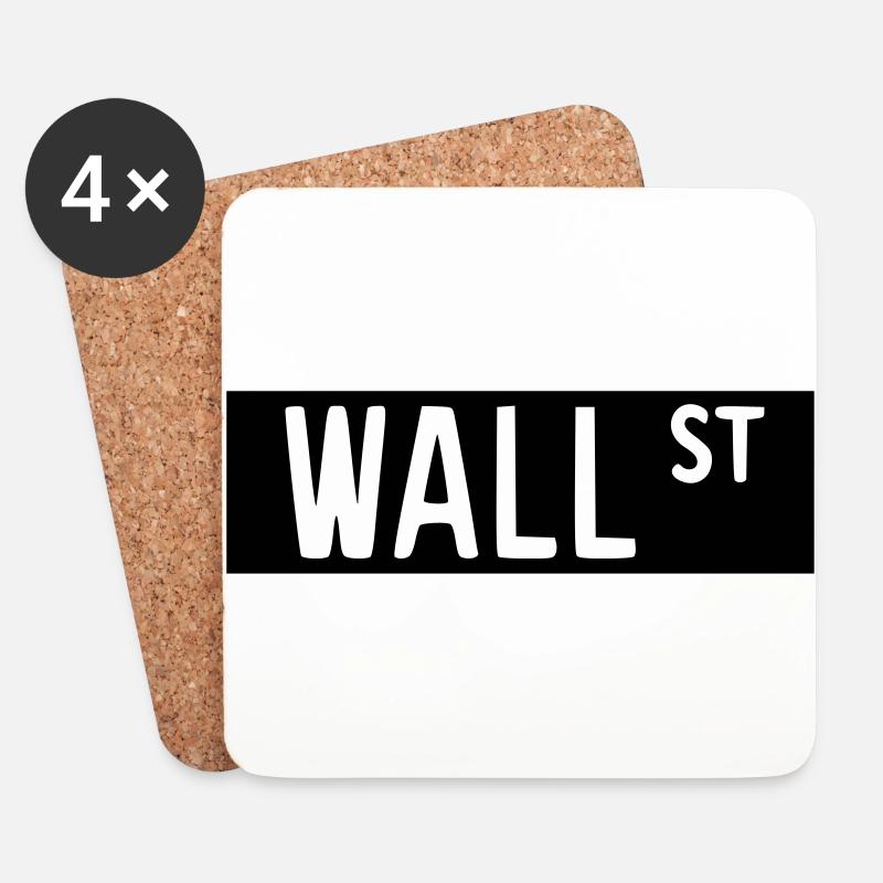 Wall Street 2 - Untersetzer (4er-Set) - Weiß
