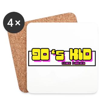 90's KID - Untersetzer (4er-Set) - Weiß - Vorne