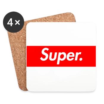 super. - Untersetzer (4er-Set) - Weiß - Vorne