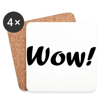 wow - Coasters (set of 4) - white - Front
