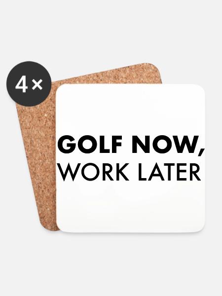 Golf - Untersetzer (4er-Set) - Weiß