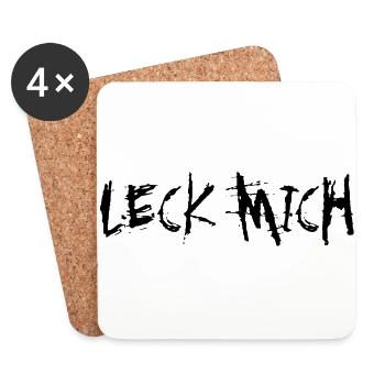 Leck mich - Untersetzer (4er-Set) - Weiß - Vorne