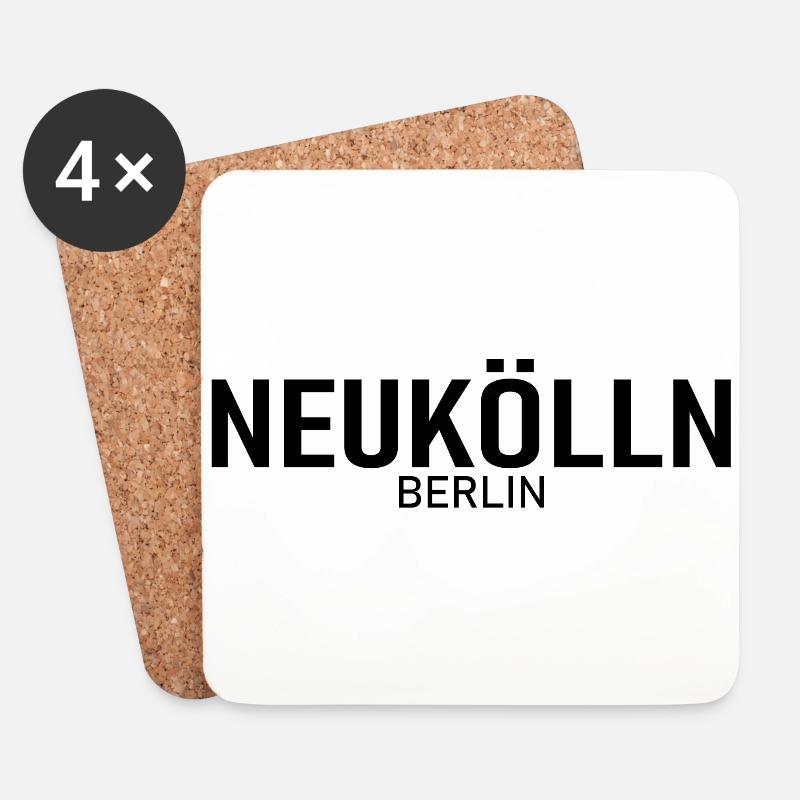 Neukölln - Berlin - Deutschland - Germany - Bezirk - Untersetzer (4er-Set) - Weiß