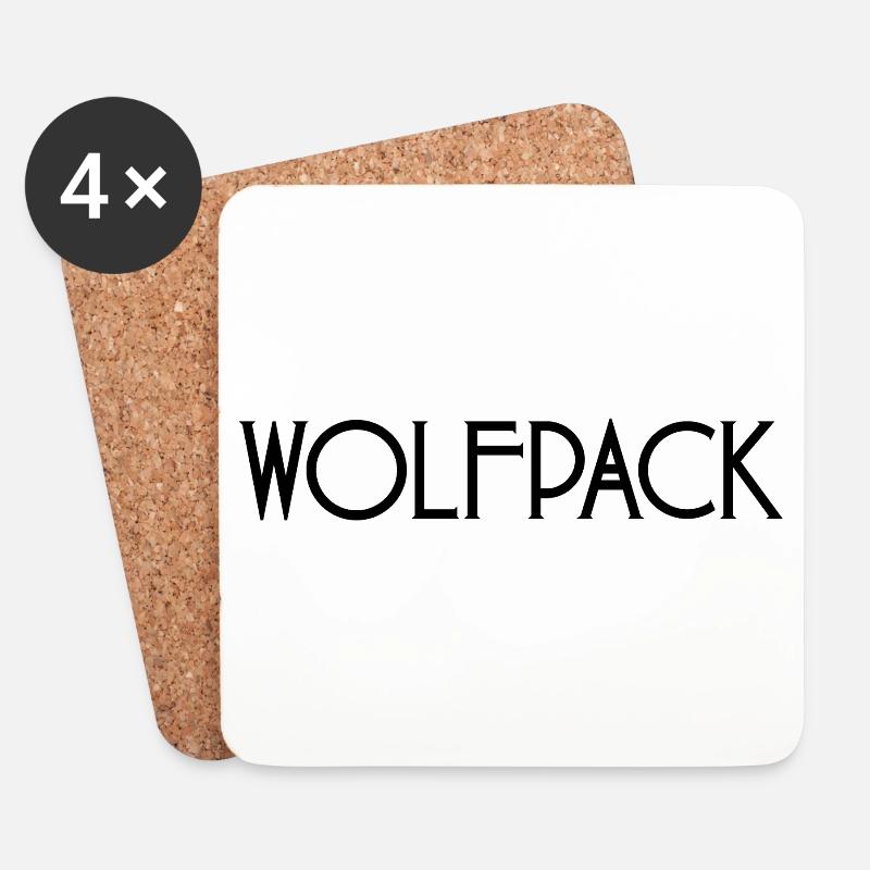 Wolfpack 2 - Coasters (set of 4) - white