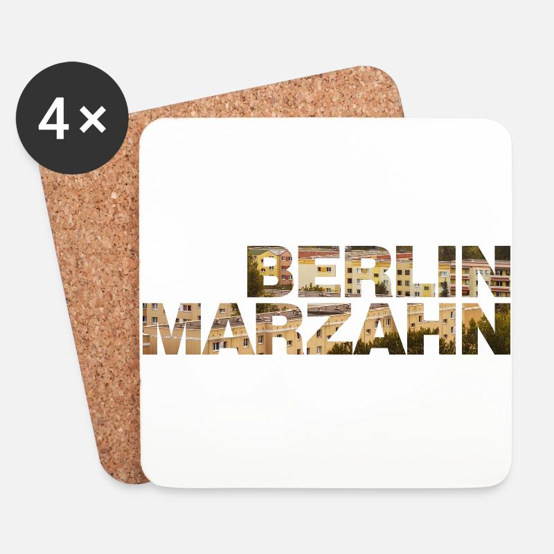 Berlin Marzahn - Untersetzer (4er-Set) - Weiß