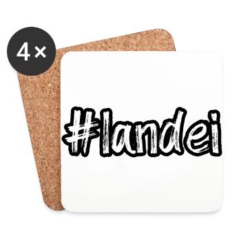 #landei - Untersetzer (4er-Set) - Weiß - Vorne