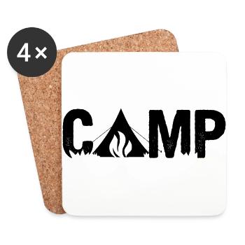 Camp - Coasters (set of 4) - white - Front