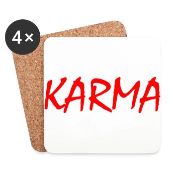 Karma - Coasters (set of 4) - white - Front