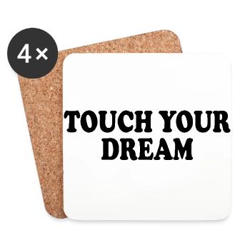 touch your dream - Dessous de verre (lot de 4) - blanc - Devant