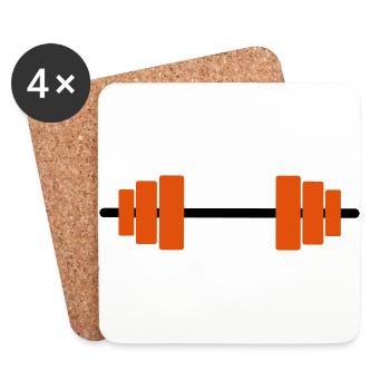 Weight Lifting - Coasters (set of 4) - white - Front