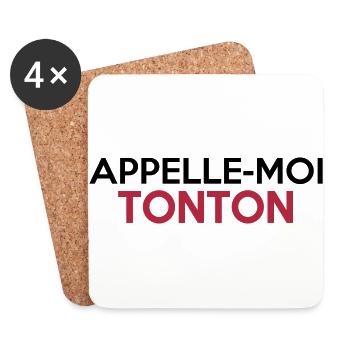 APPELLE-MOI TONTON - Dessous de verre (lot de 4) - blanc - Devant
