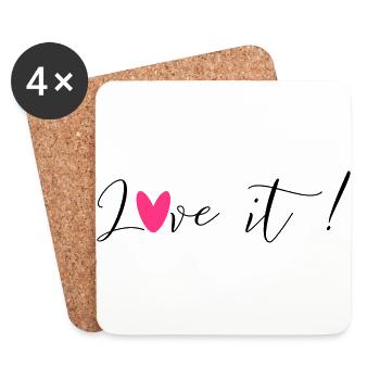 Love - Coasters (set of 4) - white - Front