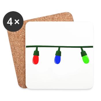 weihnachten winter rentier weihnachtsmann ugly chr - Untersetzer (4er-Set) - Weiß - Vorne
