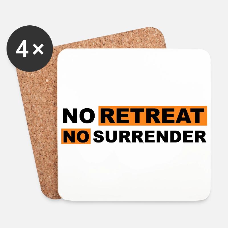 No Retreat No Surrender - Untersetzer (4er-Set) - Weiß