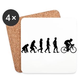 vélo évolution - Dessous de verre (lot de 4) - blanc - Devant