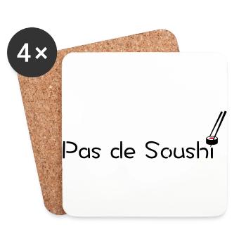 Pas de Soushi - Dessous de verre (lot de 4) - blanc - Devant