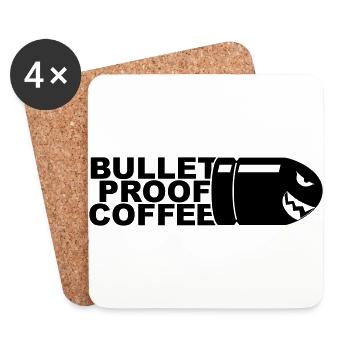 Bulletproof Coffe - Coasters (set of 4) - white - Front