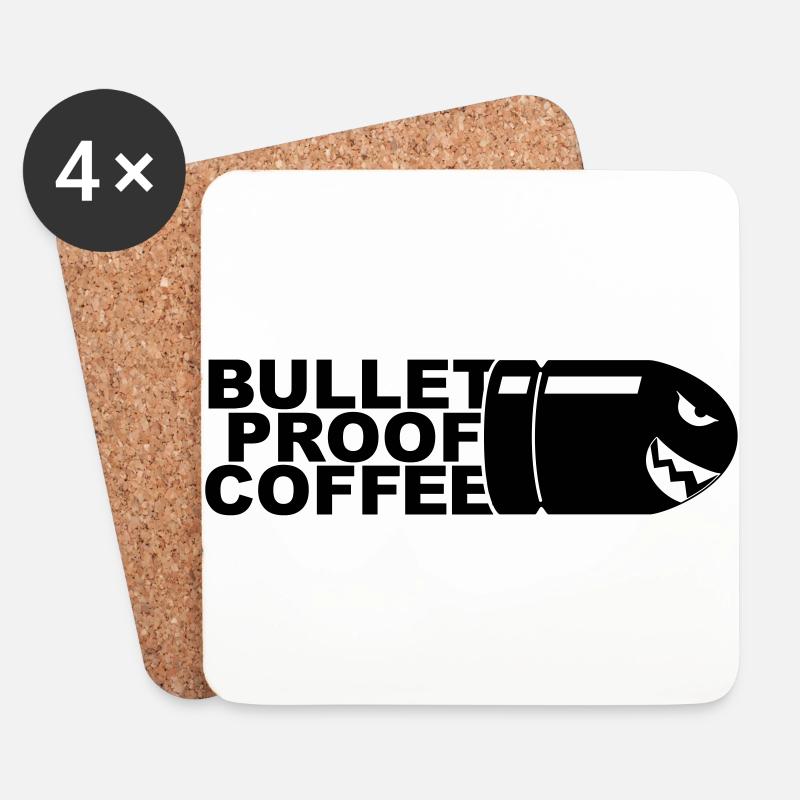 Bulletproof Coffe - Coasters (set of 4) - white