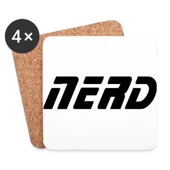 Star Tre Nerd Trekkie - Coasters (set of 4) - white - Front