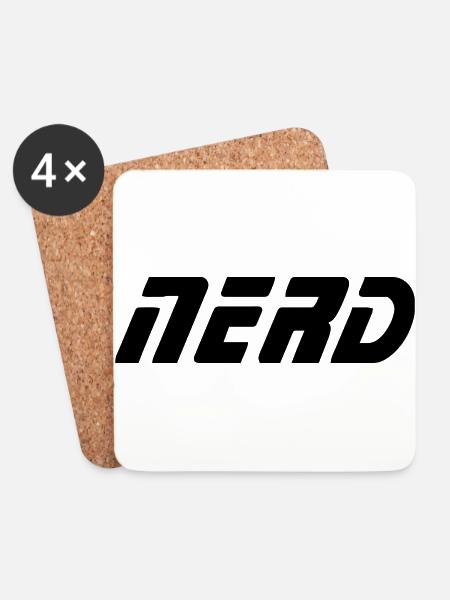 Star Tre Nerd Trekkie - Coasters (set of 4) - white
