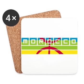 Morocco Amazigh - Dessous de verre (lot de 4) - blanc - Devant